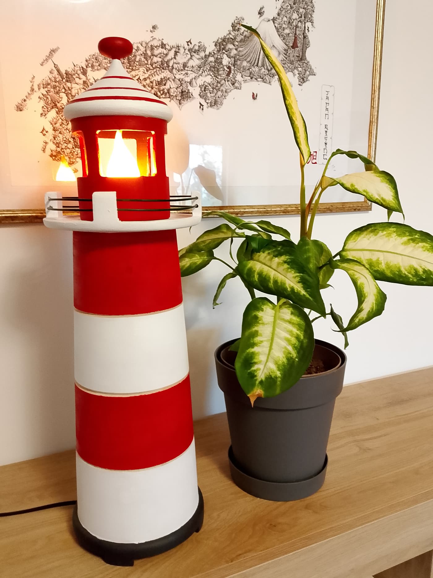 Leuchtturm-Lampe „Faro“: Maritimes Flair aus Treibholz – Detail 2