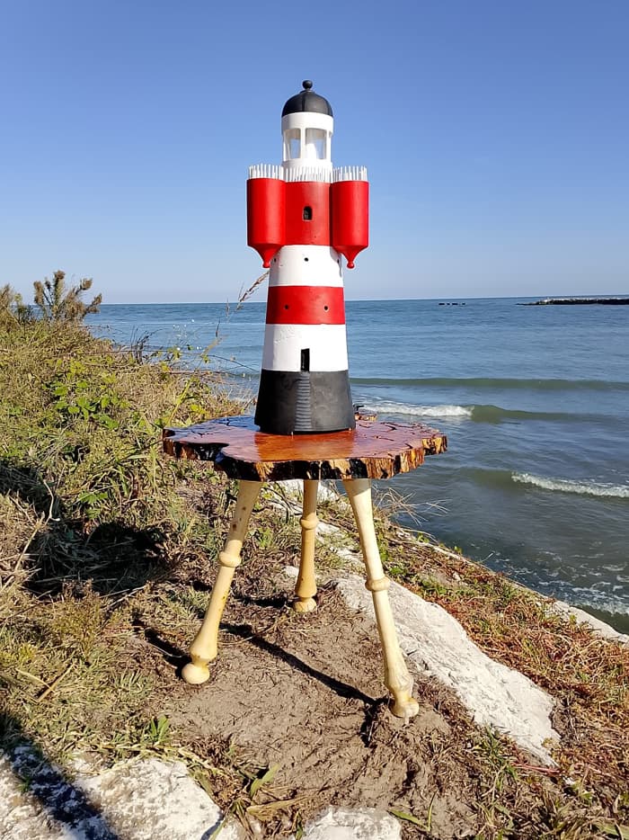 Treibholzlampe „Roter Sand“ – Charakterstück mit zweiter Seele